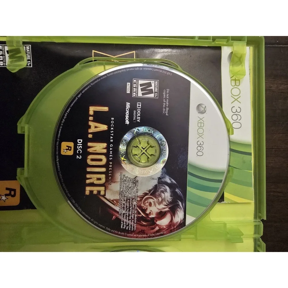 L.A. Noire Microsoft Xbox 360‎ Video Game Complete , Three Disc Set